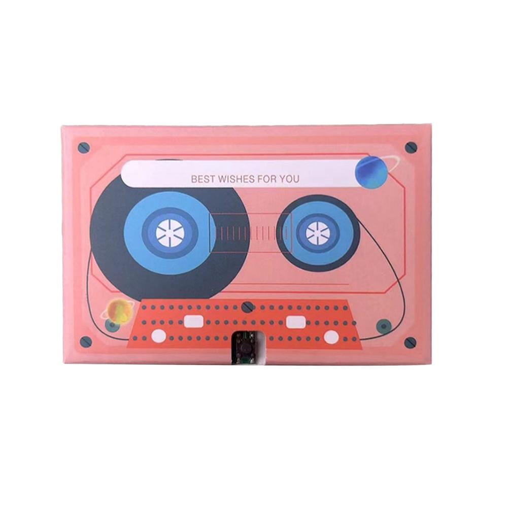 SharkTRUE Retro Cassette Voice Recording Card withSeconds Recordable ...