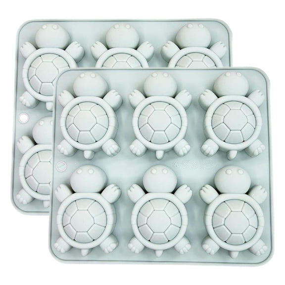 SharkTRUE Pack Chocolate MoldsCavity Turtle Silicone Molds for Cake Gummy Jello Molds Decoration Crayon Ice Soap VW Cake