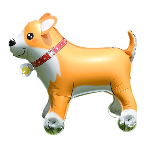 SharkTRUE Self Standing Large Animal Balloon, Cartoon Animal Walking with Wheels, Foil Fun Pet for KidsJungle Theme Party Supplies Decor