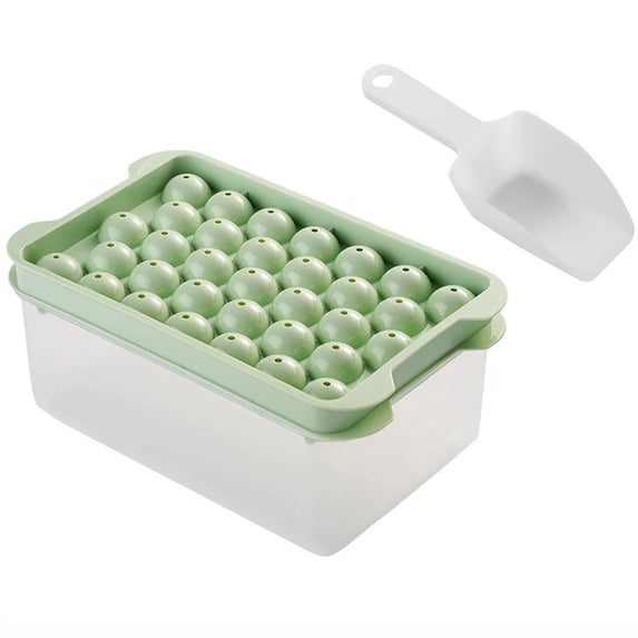 Stackable Ice Cube Tray Set with Lid and Bin Easy-Release Ice Molds