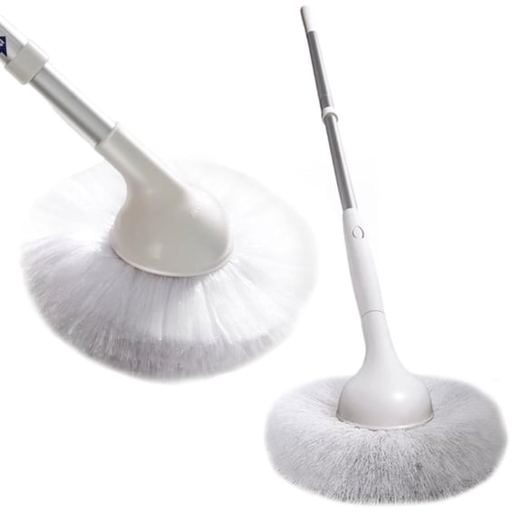 SharkTRUE Tub Tile Scrubber Brush with Adjustable inch Extendable Long Handle, Bathroom Cleaning Tool for Bathtub, Shower, Sink, and Faucet Surfaces