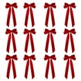 thumbnail image 1 of SharkTRUE Velvet Christmas Bow, Large 8.7 Inch Velvet Bows For Christmas Tree, Big Ribbon Wreath Bows, Rustic Christmas Velvet, 1 of 9