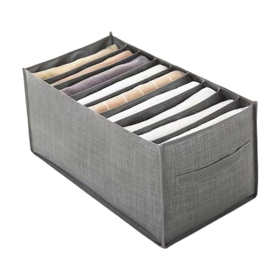 SharkTRUE Wardrobe Clothes Organizer, Foldable Closet Clothing Organizer with Handles, Divided Clothes Drawer, Closet Shelf Organizer Boxes, for Jean Sweater Shirt Pants Underwear Bra