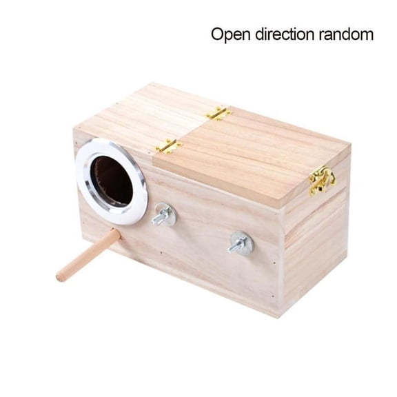 SharkTRUE Wood Bird House for Small Birds, Parakeet Nesting Box, Outdoor Hatching Box, 7.7 x 4.7 x 4.7 Inches