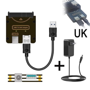 SharkTRUE Ywalxskk USBto SAS Adapter Gbps, SFF to USBConverter forInch SAS HDDSSD, External Hard Drive Reader for Data Recovery, DIY Server Storage, Backup, Support K Sectors