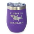 thumbnail image 1 of Bevvee Insulated Wine Tumbler 12 oz Sharkasm Shark Lover Gifts Tumblers, 1 of 4
