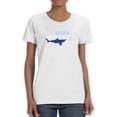 thumbnail image 1 of "Sharkasm" Text Shark Graphic Saying "I Love Salad" Women White T-Shirt, Female Small, 1 of 4