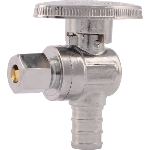 Sharkbite 23056LF, Compression Angle Stop Valve Quarter Turn Pack of 48 pcs