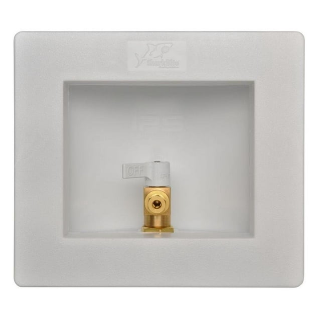 Sharkbite 25032A Ice Maker Outlet Box, 1/2 inch x 1/4 inch Compression, Push-to-Connect Copper, PEX, CPVC, PE-RT Pipe