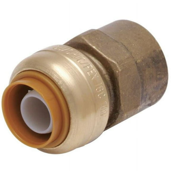 Sharkbite 4005213 0.75 in. Female x 0.5 in. Dia. Push to Connect PTC Brass Adapter