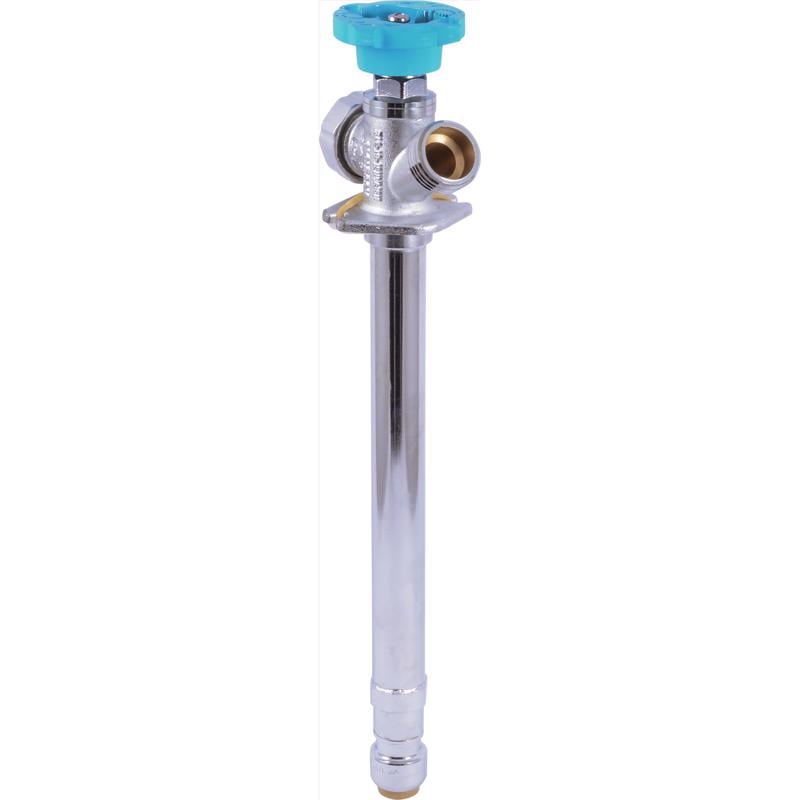Chrome Frost-Free Sillcock with Brass Push-to-Connect Valve