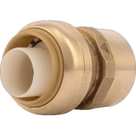 Sharkbite 1" x 1" Push-To-Connect FNPT Straight Adapter in Brass - U094LF