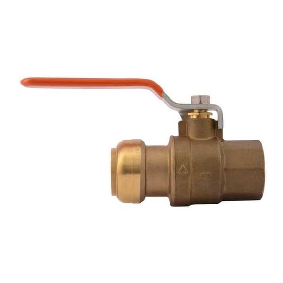Sharkbite Ball Valve,DZR Brass,1 in.sz. 22187-0000LF