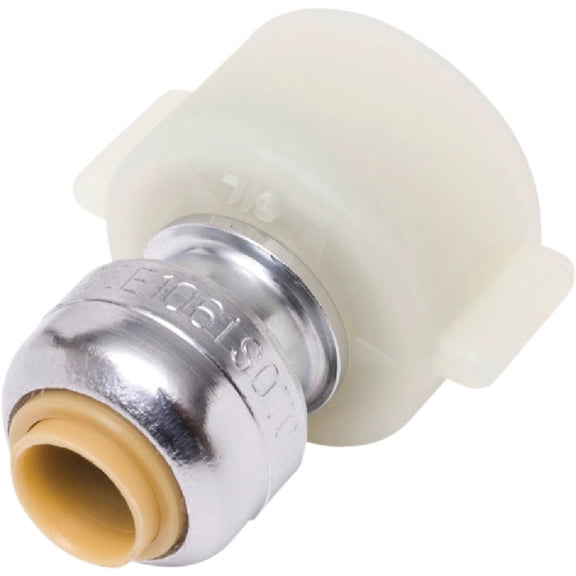 Cash Acme Faucet Connector Sharkbite Coupler Style - Lead Free - 1/4" x 1/2" Residential Use, Standard Application