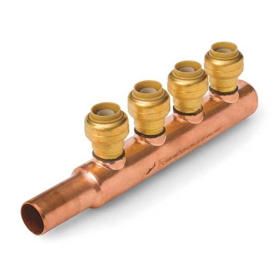 Sharkbite Push Fit Manifold,1 Inlet,4 Outlets 22998LF