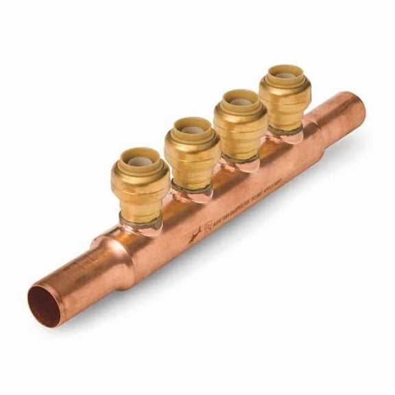 Sharkbite Push Fit Manifold,2 Inlets,4 Outlets 22997LF