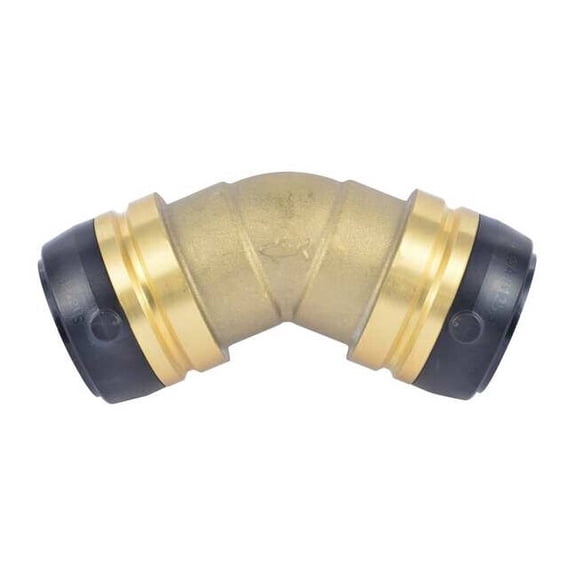 Sharkbite Elbow, Brass, Push-Fit 1 1/4", 1 1/4" UXL0535