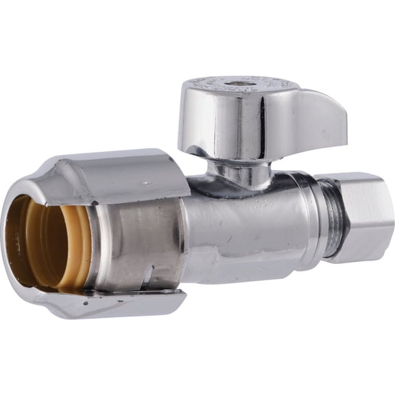 Sharkbite Chrome Plated Quarter-Turn Supply Stop