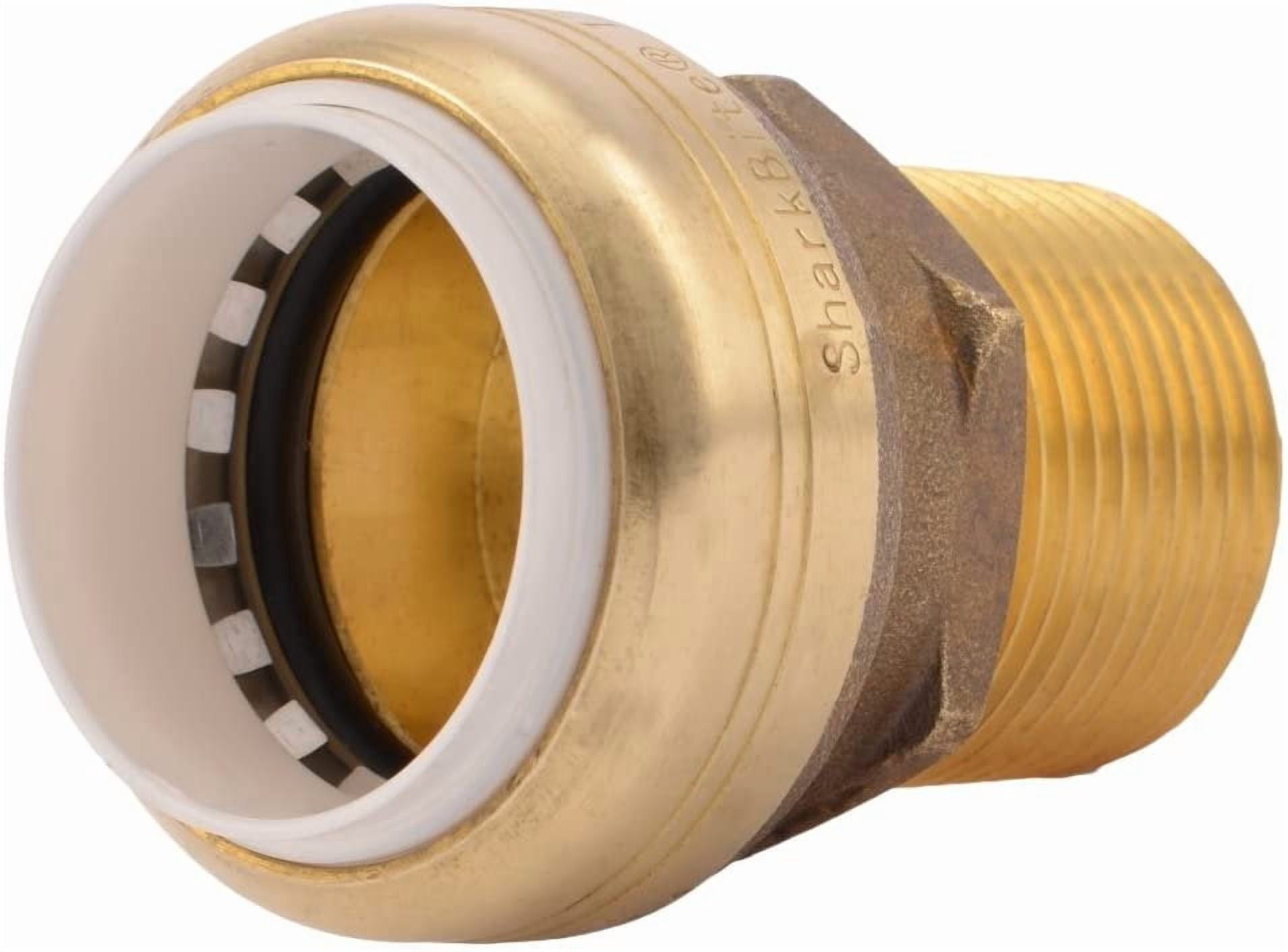 Sharkbite UIP140A 1" Brass Push-To-Connect PVC IPS x 1" Male Pipe Thread Adapter
