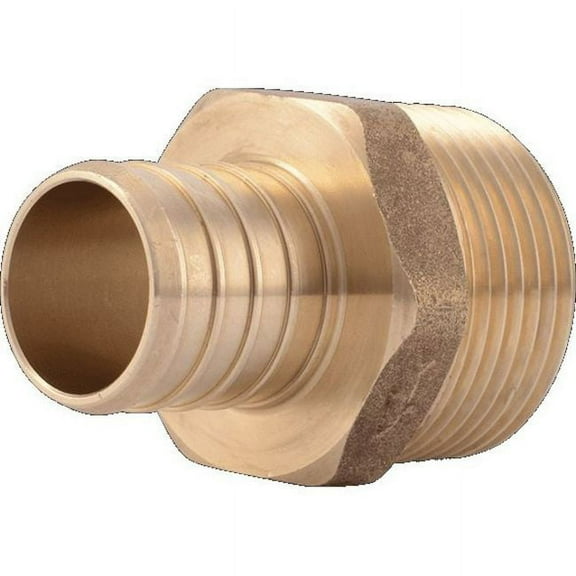 Sharkbite 1 in. x 1 in. MNPT Crimp Male Connector in DZR Brass - UC140LF