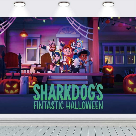Sharkdog Party Supplies Background Backdrop Taspestry Banner Poster Decor Decorations
