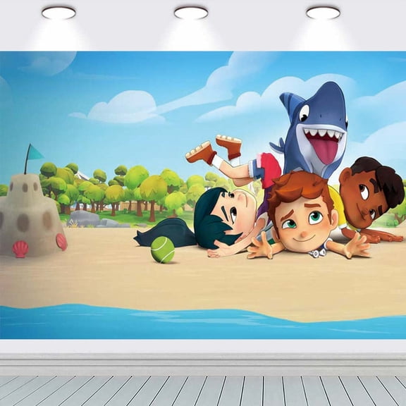 Sharkdog Taspestry Wall Decor Party Supplies Background BackdropBanner Poster Decor Decorations