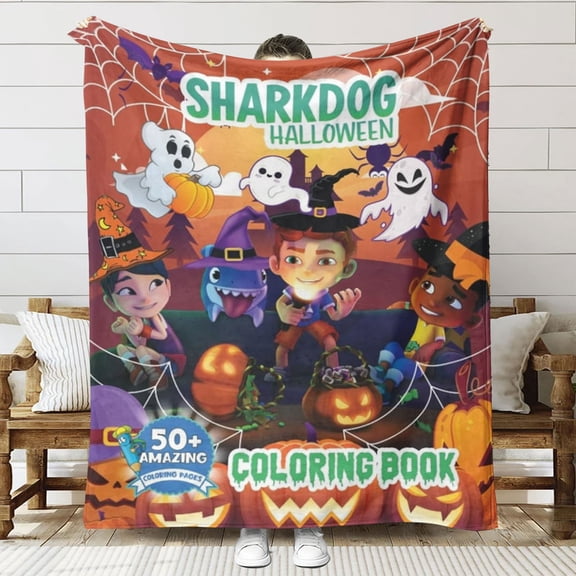 Sharkdog Throw Blanket Gifts for Fans Lover Girls Boys Women Present Hoodie Him Bed 40"x50"