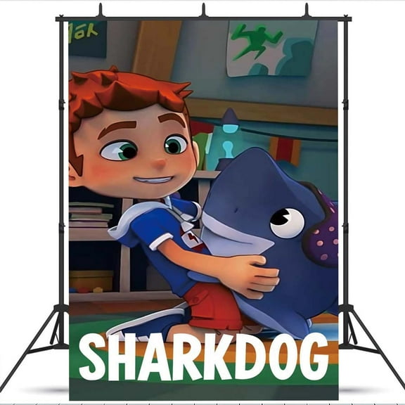 Sharkdog school Backdrop Taspestry Banner Party Supplies Background Poster Decor Decorations