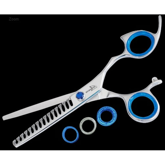 Sharkfin 15 Tooth Right Hand Professional Non-Swivel Stainless Scissor Shears