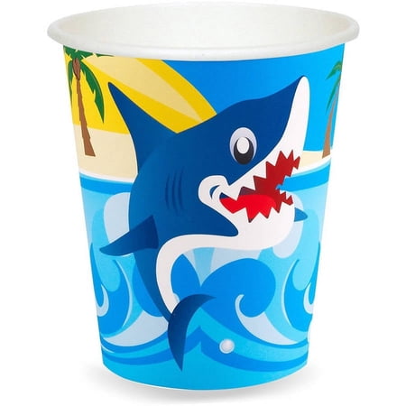 Birthday Express Sharks 9 oz. Paper Cups (8)