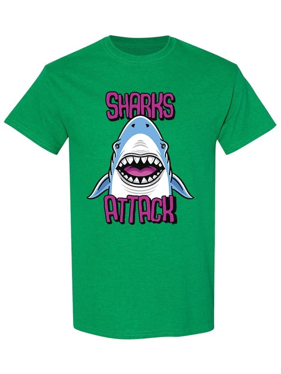 Sharks Attack T-Shirt Men -Image by Shutterstock, Male Medium