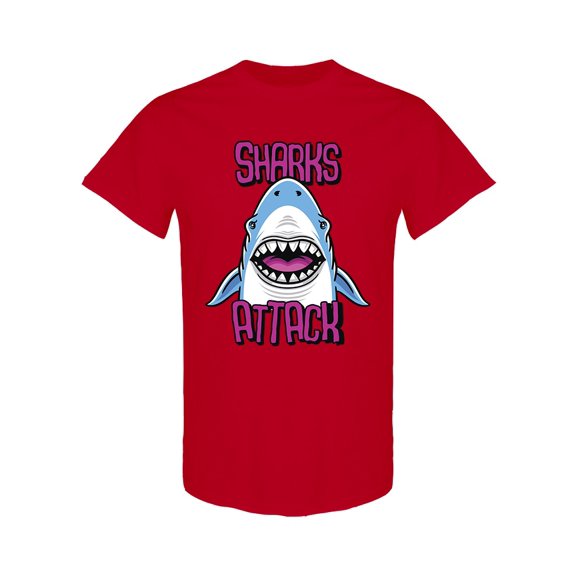 Sharks Attack T-Shirt Men -Image by Shutterstock, Male x-Large