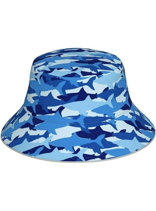 Bucket Hat Blue Shark Camo, Reversible Hat, Cotton Hat, Fishing Hat,  Fisherman's Hat, Adult Hat, Unisex, Sun Hat, Hats for Men, Childs Hat -   Canada
