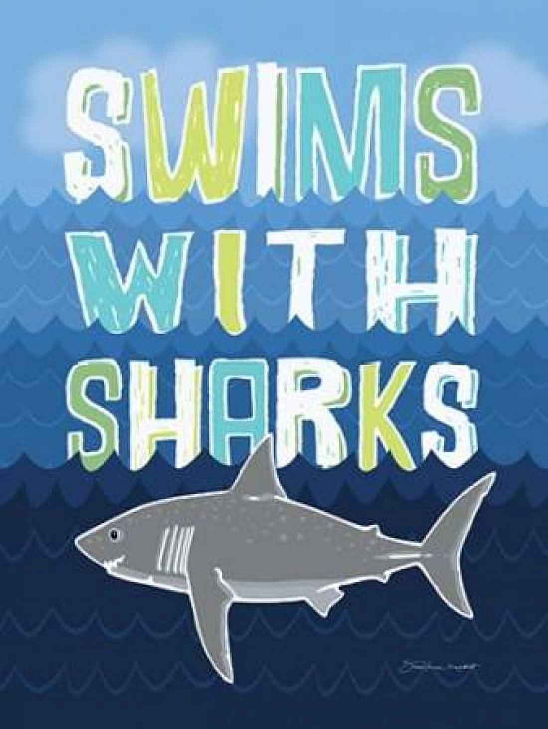 Sharks Canvas Art - Stephanie Marrott (18 x 24)