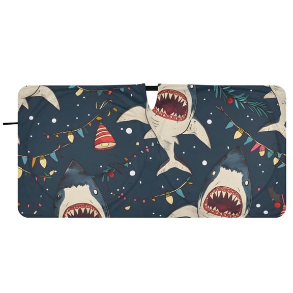 Sharks Car Windshield Sun Shade Foldable Front Window Shades Cover Sun Visor Shield Block