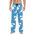 thumbnail image 1 of Sharks Cartoon Men's Pajama Pants Cotton Long Sleepwear Lounge Pants 2XL, 1 of 7