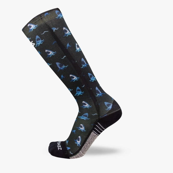 Sharks Compression Socks (Knee-High) M / Black