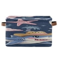 thumbnail image 1 of Sharks Cute Starfishes Trees Square Storage Bins with Handles Collapsible Containing Box 1 Pack, 1 of 9
