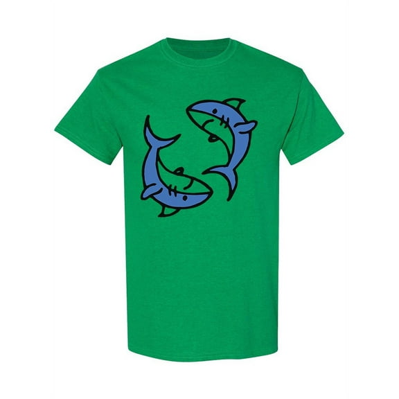 Sharks Design T-Shirt Men -Image by Shutterstock, Male x-Large