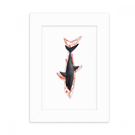 Sharks Hang Upside-down Bloodstains Suspension Desktop Photo Frame Picture Display Decoration Art Painting