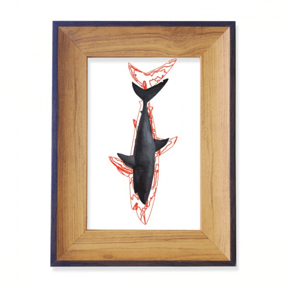 Sharks Hang Upside-down Bloodstains Suspension Photo Frame Exhibition Display Art Desktop Painting
