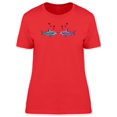 thumbnail image 1 of Sharks In Love Funny Comic T-Shirt Women -Image by Shutterstock, Female Small, 1 of 2