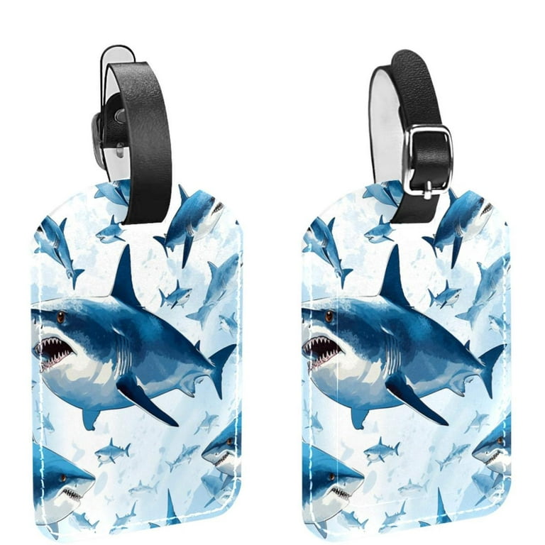 Shark luggage tags top
