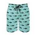 thumbnail image 1 of Sharks Mens Swim Trunks Quick Dry Stretch Board Shorts with Soft Mesh Lining Funny Beach Short with Pockets 3XL, 1 of 8