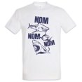 Sharks Nom T-Shirt Weißer Jaws Shark Hunger Hungrig Pizza Essen Hai ...