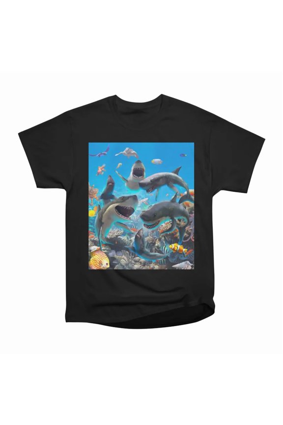 Sharks Selfie T-Shirt Tee Gift For Him Merch For Her Apparel For Friend