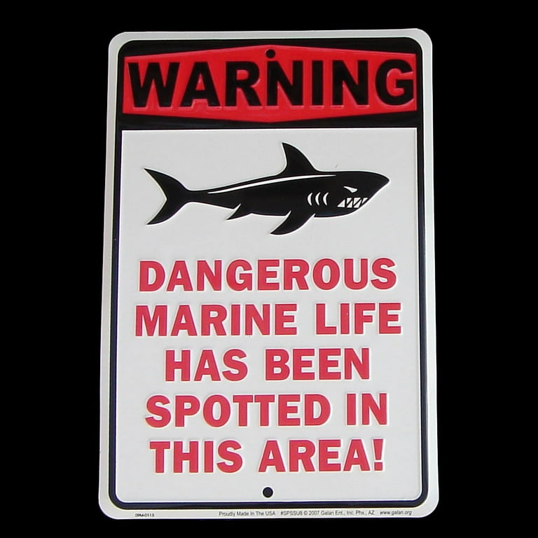 Sharks Tooth Spotted Warning Sign Sharks Tooth Spotted Warning Sign