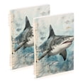 thumbnail image 1 of Sharks Waves Ring Binder Notebook Journey Note Diary College Ruled Spiral Notebook Study Loose Leaf Paper A5 60 Pages, 1 of 8