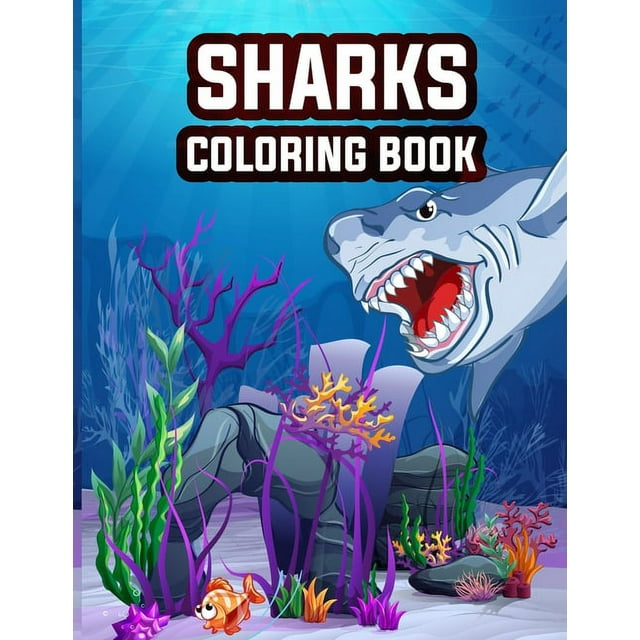 Sharks coloring book Cute and Fun Shark Coloring Book for Kids