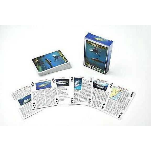 Sharks of the World, New Deck of Animal Themed Playing Cards 3 1/2" SSA134 B128